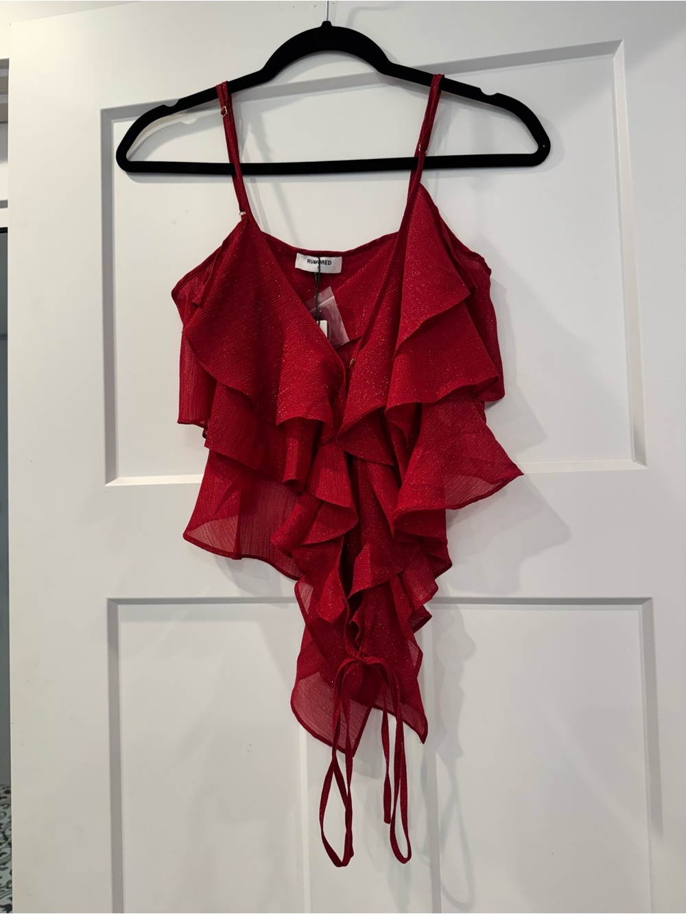 NWT - Rumored Red Ruffle Cami - Picture 2 of 6